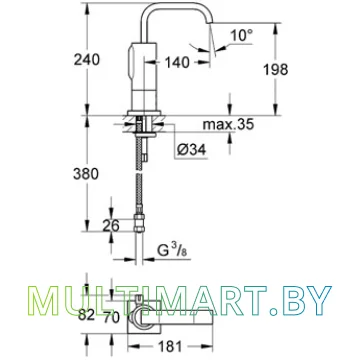 Смеситель Grohe Allure (36098000) картинка 2